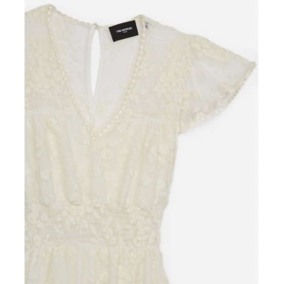 The Kooples Ecru Lace Sheer Details Embroidered Dress - Picture 3 of 13